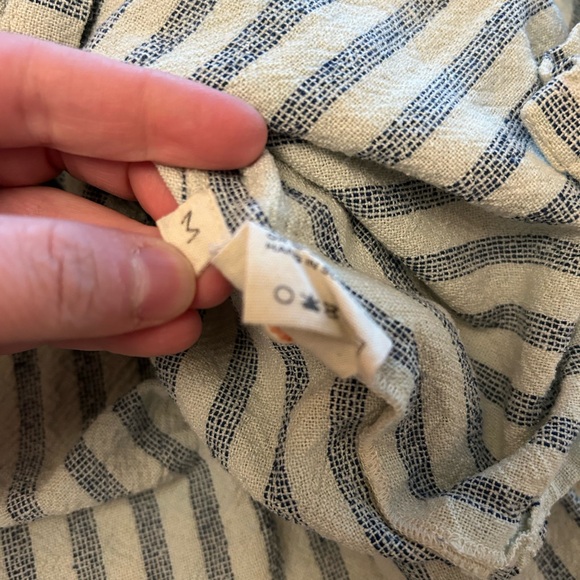 Doen Striped Blue and White Button-Up Shirt - Picture 7 of 7